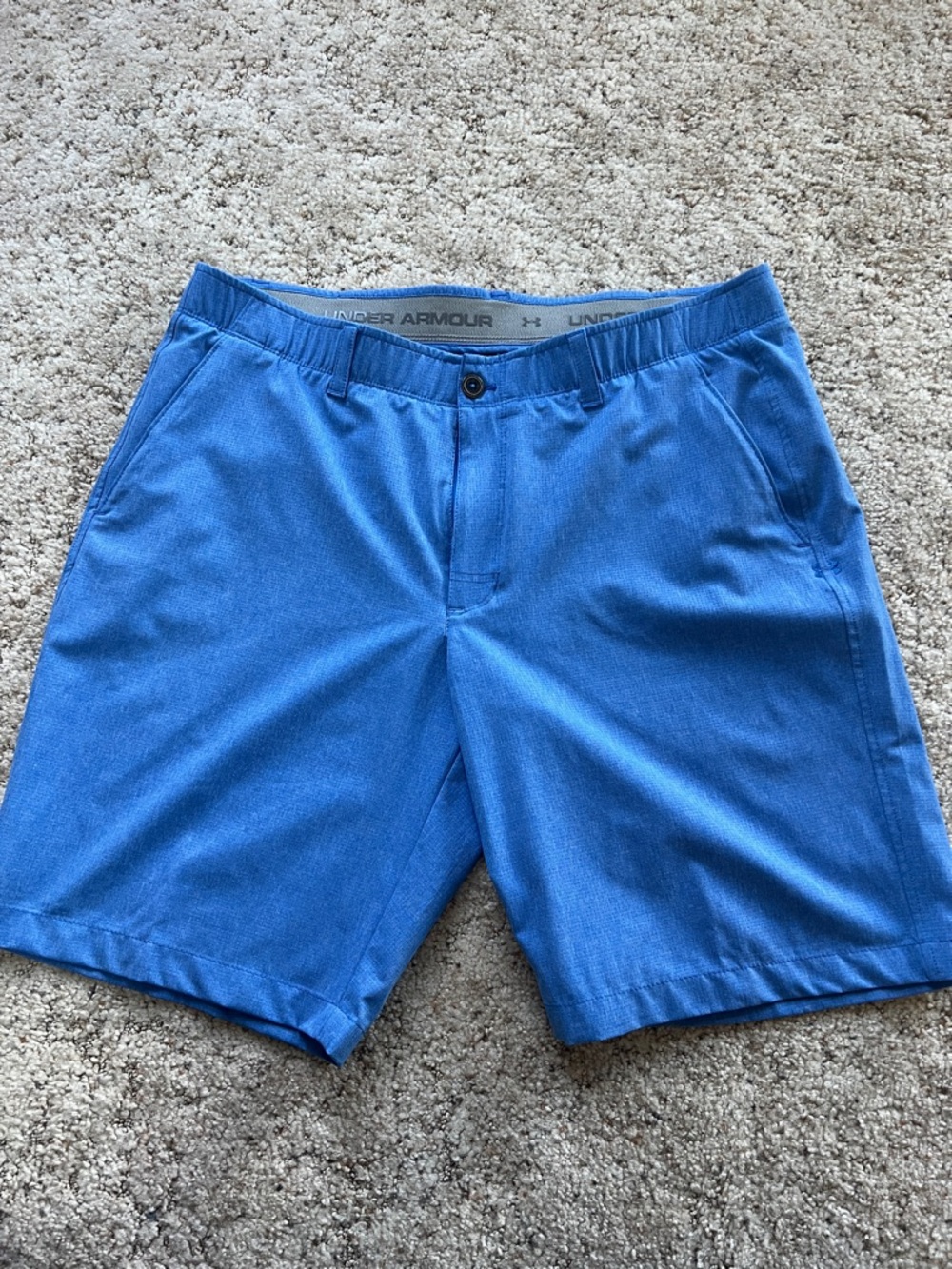Under Armour Men's Royal Blue Flat Front Golf Shorts size 38